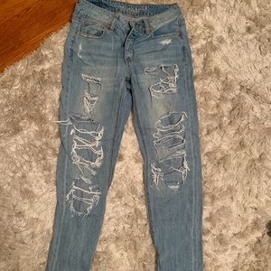 Ripped boyfriend jeans